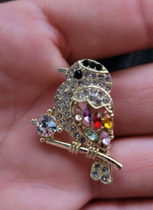 Baby bird brooch